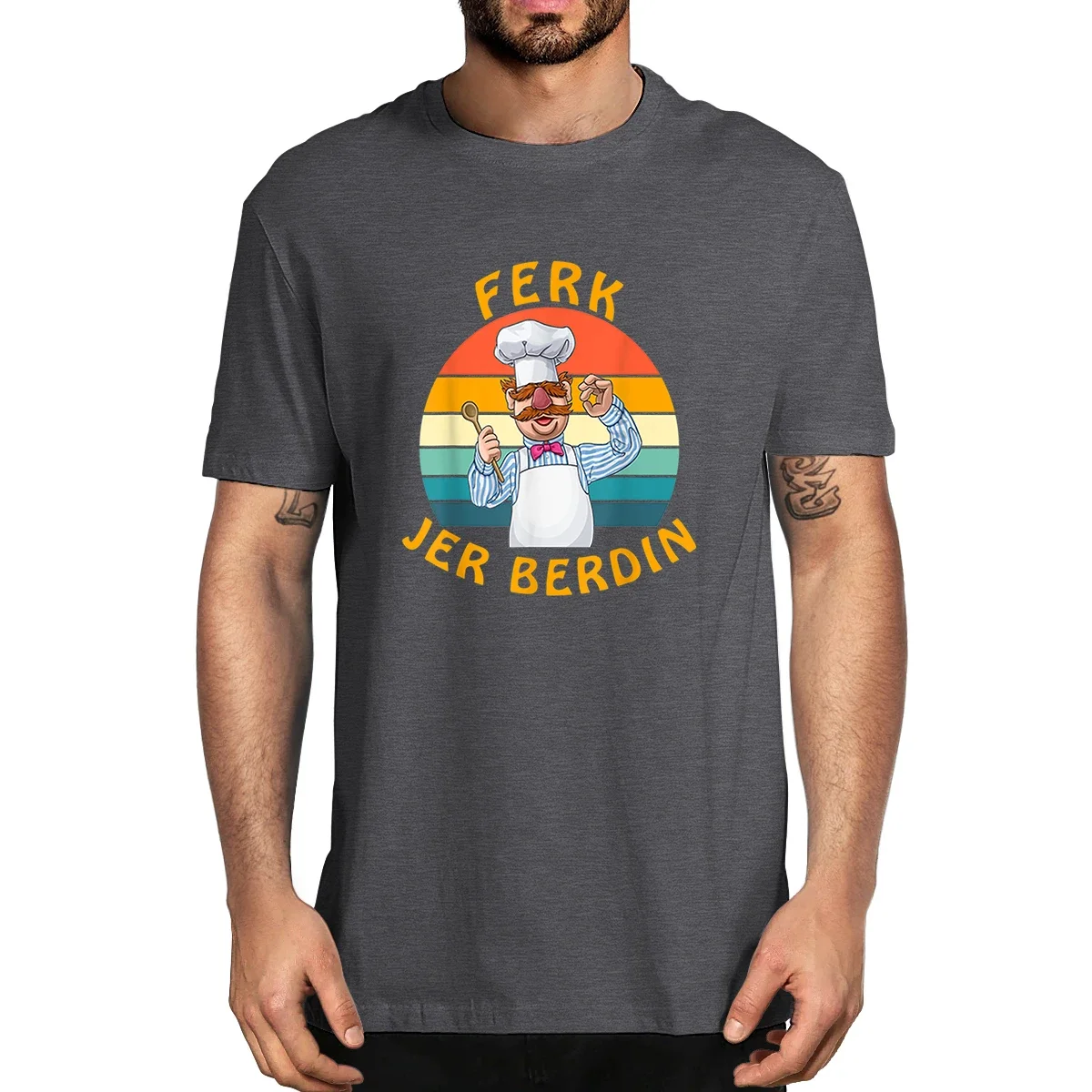 100% Cotton Funny Ferk Jer Berdin Swedish Chef Vintage Men's Novelty T-Shirt Women Casual Streetwear Harajuku Oversize Top Tee