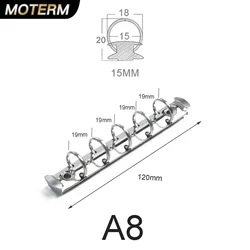 Moterm A8 Size Metal Spiral Rings Binder Clip 5 holes With 2 Pairs of Screw For Diary Notebook Planner Binder Clip File Folder