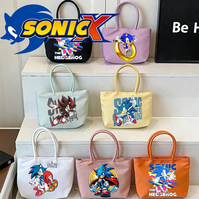 

Cartoon Sonic New Shoulder Bag Anime Character Shadow Large-capacity Crossbody Bag Portable Outdoor Fashion Birthday Party Gifts