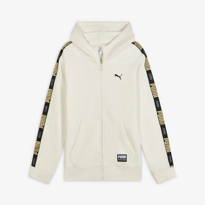 

Оригинальная зимняя мужская трикотажная спортивная куртка Puma с капюшоном и вставками 636309-91