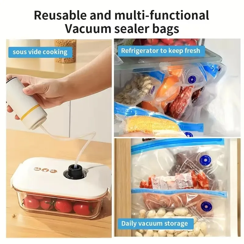 Mini Vacuum Sealer Portable USB Electric Air Pump Mini Fresh-Keeping Handheld Vacuum Sealing Machine Packaging Packer for Home