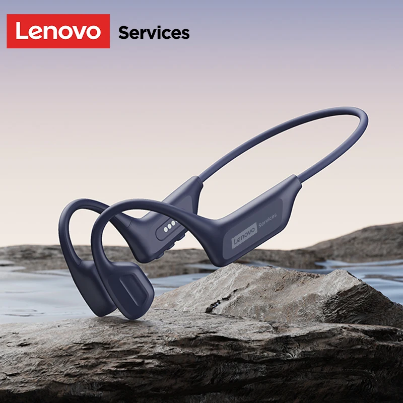 Lenovo S106 True Bone Conduction Headset Bluetooth 6.0 IPX8 Waterdichte hoofdtelefoon 32GB MP3 HIFI-oortelefoon met microfoon voor zwemmen - afbeelding 1