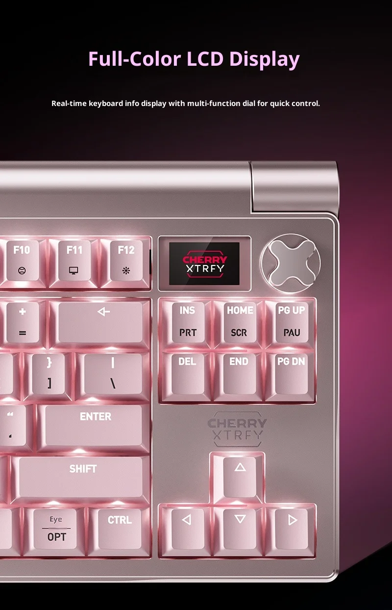 CHERRY XTRFY MX8.3 알루미늄 합금 키보드 무선 3모드 기계식 키보드 게이밍 오피스 핫스왑 가스켓 RGB 라이트 PC