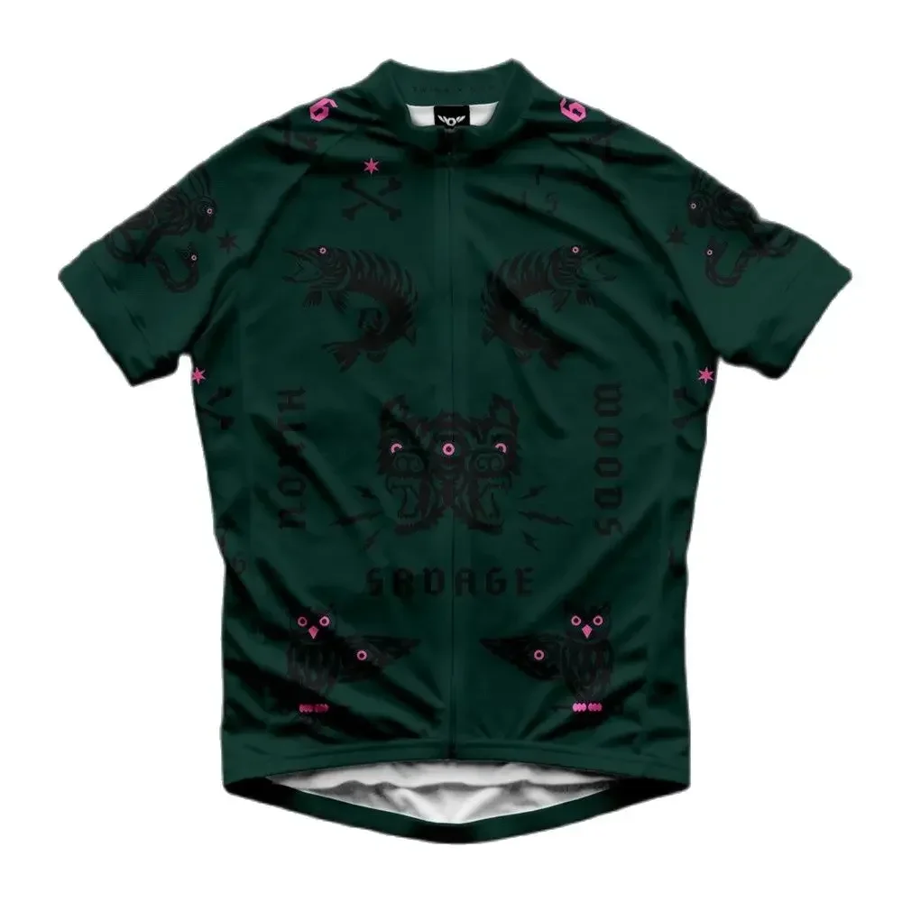 AAA Twin Six 6 Qualitäts-Radtrikot für Herren, Sommer-Club-Trikot, klassisches MTB-Outdoor-Sport-Trikot, atmungsaktiv, schnell trocknend, Replika