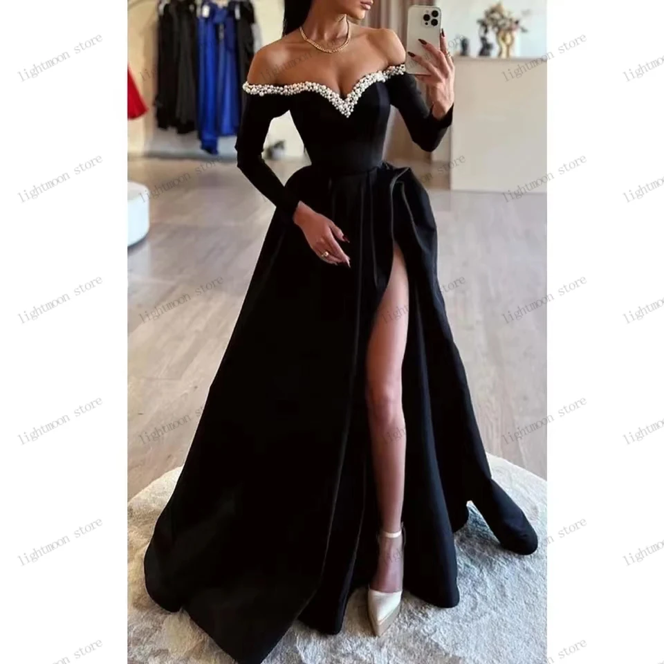 Glamoureuze Avondjurken Klassieke Galajurk Van De Schoudergewaden Kralen Appliqueert Sexy Liefje Backless Vestidos De Gala