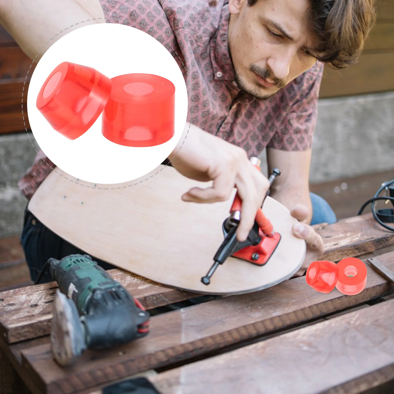 Joints absorbant les chocs pour Skateboard, 4 pièces, coussins en Pu à haute élasticité, coussinets élévateurs, roulements pour camions, accessoires