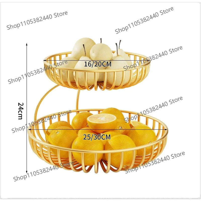 Fruit plate household living room tea table multi-layer fruit basket desktop snack plate fruit rack