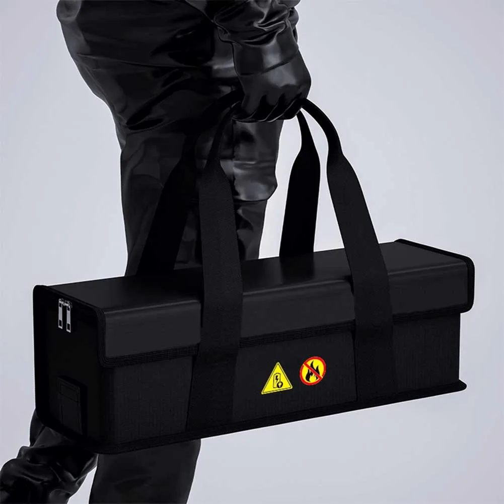 Bolsa de almacenamiento ignífuga para batería de bicicleta eléctrica, bolsa de seguridad Lipo a prueba de explosiones, funda portátil resistente al fuego, accesorios para bicicleta eléctrica