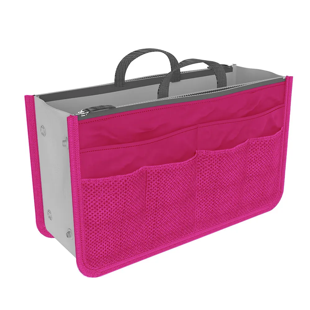 منظم المكياج، حقيبة إدراج ذات سعة كبيرة، متعددة الجيوب، حقيبة مستحضرات التجميل المحمولة متعددة الألوان، حقيبة يد للسفر