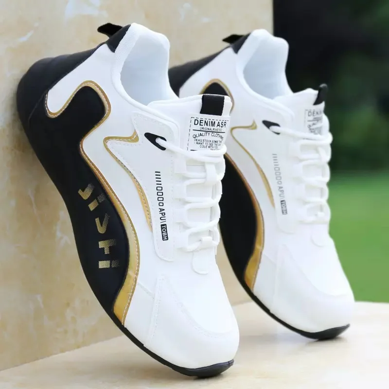 

Men's White Vulcanized Sneakers Flats Comfortable Shoes Men's Basketball Shoes Lightweight Sneakers Lace up Zapatillas Hombre