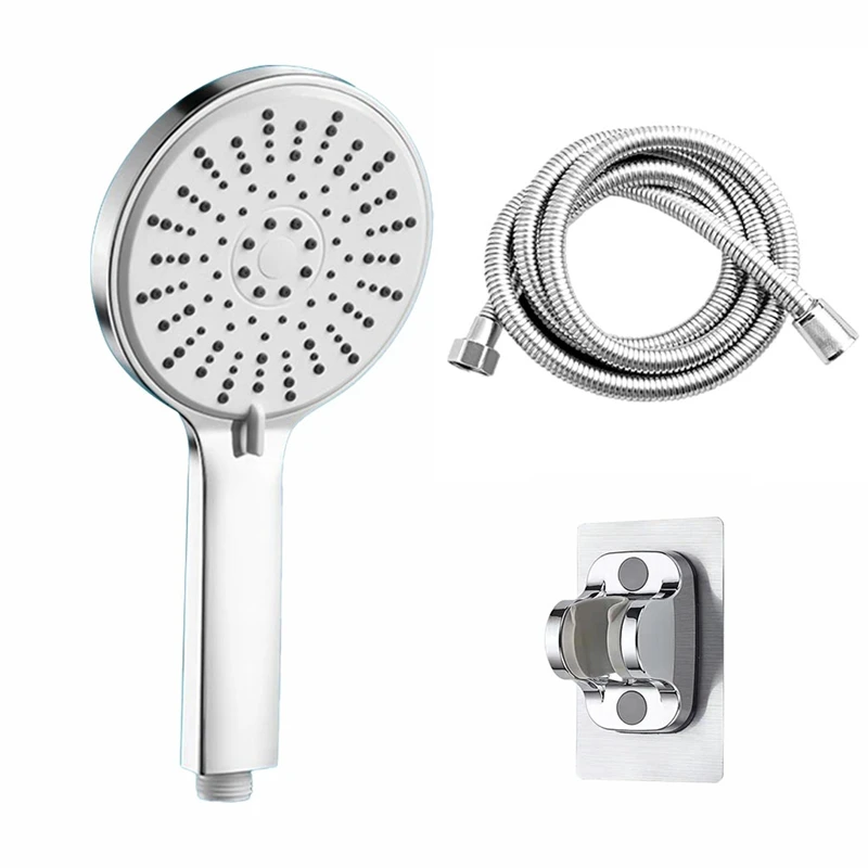 12Cm Panel Shower Head Pressurised Fivespeed Adjustable Shower Bathroom Rain Shower Head Bathroom Shower Accessories Kit