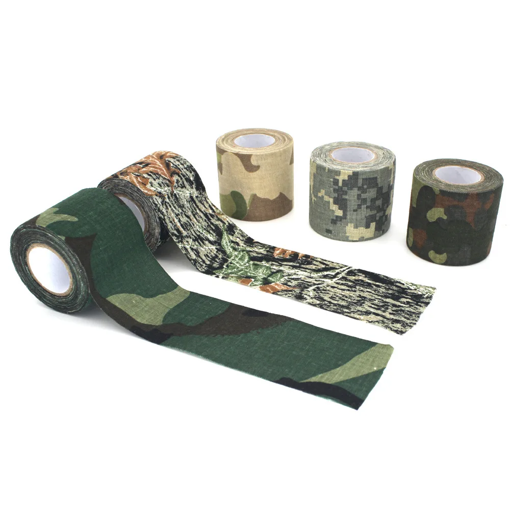 

2 Pieces Outdoor Bionic Camouflage Cloth Base Tape Cotton Cloth Base Equipment Winding Tape 4.5 * 500cm
