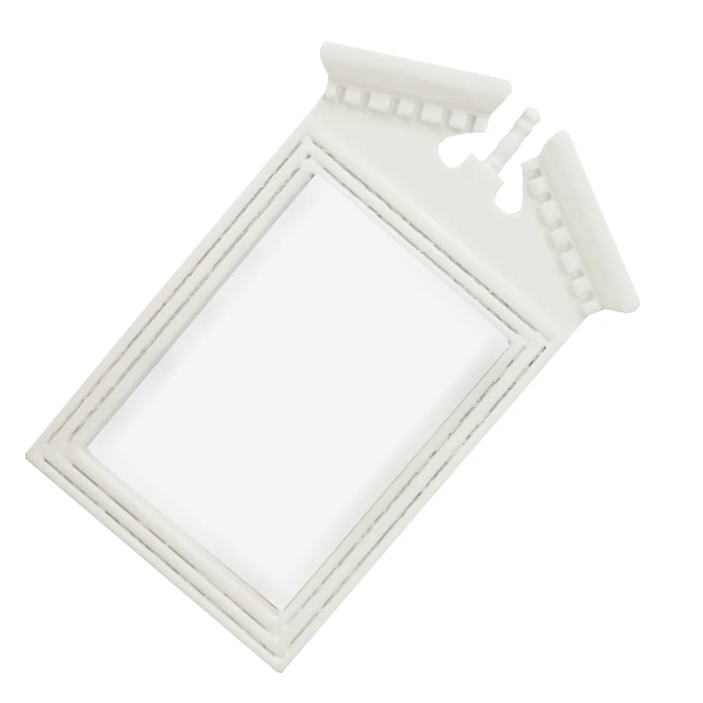 Modèle de miroir blanc pour la décoration intérieure, micro scène, l'inventaire, meubles de maison en bois, accessoires