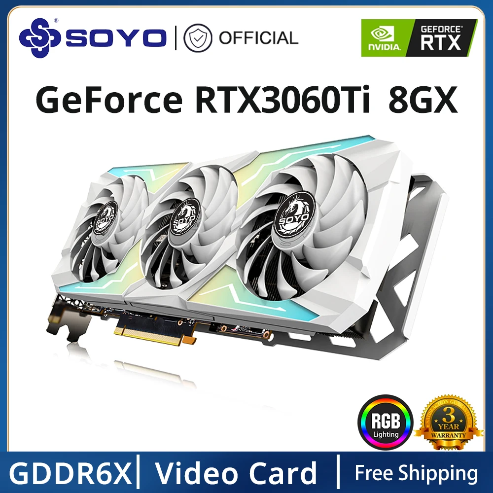 مراجعات مفصلة لبطاقة الرسوميات SOYO NVIDIA GeForce RTX 3060 Ti 8GB – الأداء، التوافق، والقيمة الحقيقية في 2024