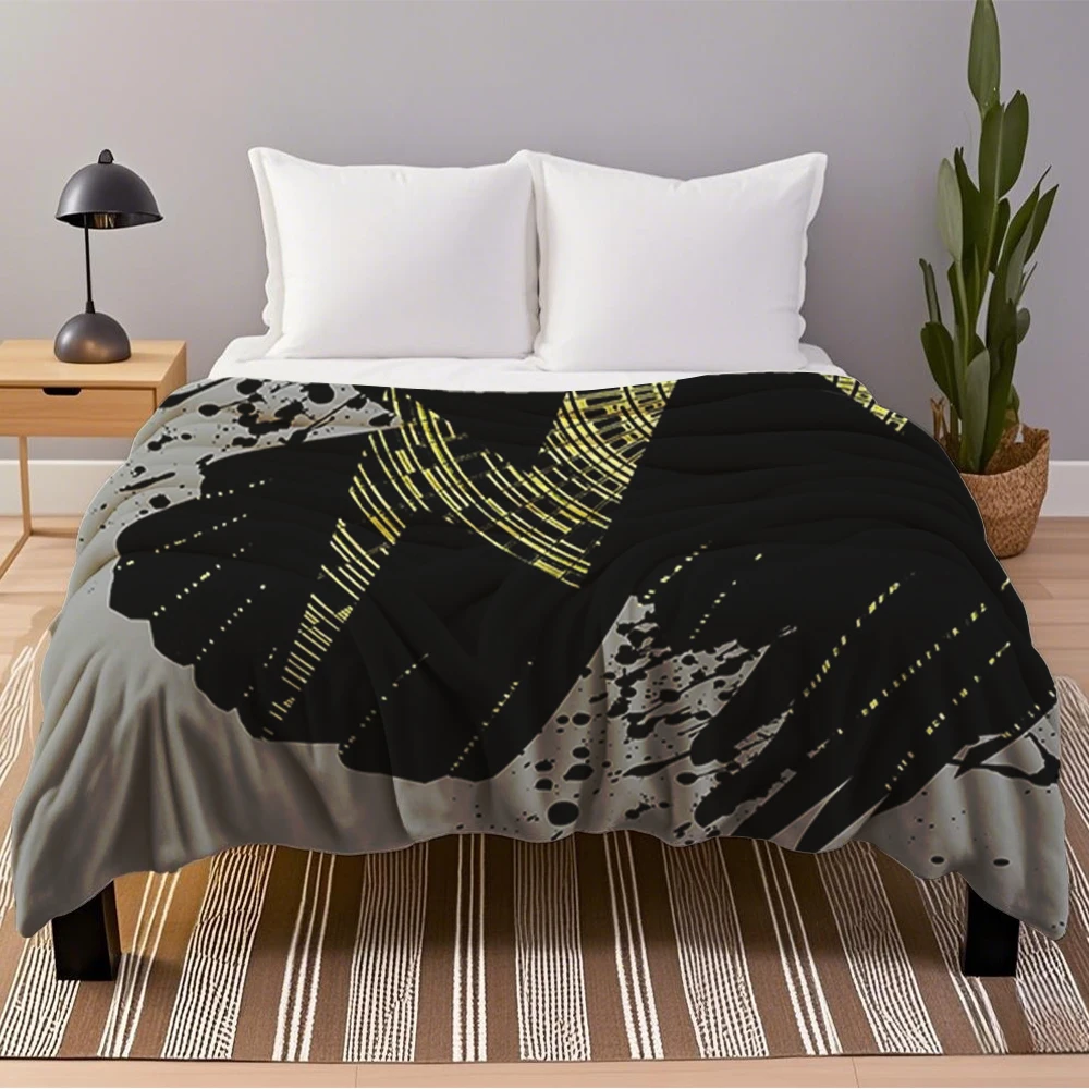 Cobertor de lã The Journey com pílula resistente a rugas, edredom com tecnologia sem derramamento, cobertores elegantes e simples para