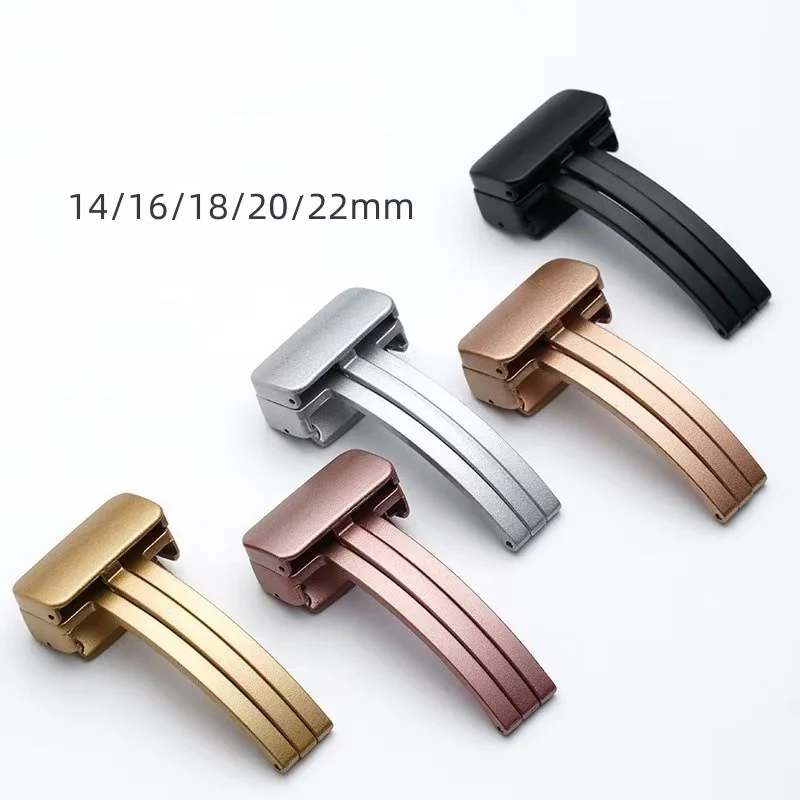 

High Quality Metal Watch Buckle 14mm 16mm 18mm 20mm 22mm for Leather Silicone Watch Strap Folding Watch Clasp Accessories