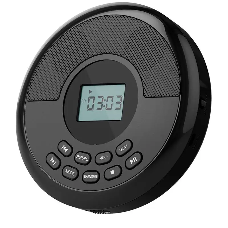 [AAAE 2026] Reproductor de CD Bluetooth Portátil Recargable con Altavoces Dobles y Auriculares, Reproductor de CD Walkman, Reproductor de MP3