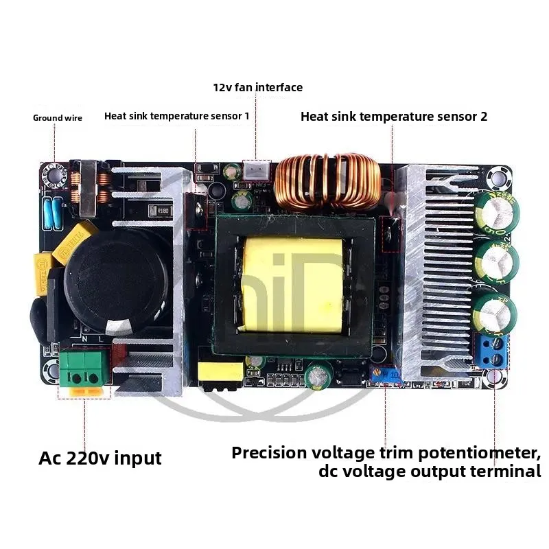 350W AC-DC Switching Power Supply 220V Input to 24V 36V 48V 10A Adjustable Power Module