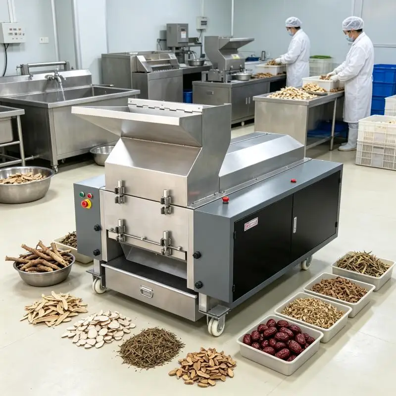 Coarse Crusher Machine Industrial Primary Crusher Low Maintenance Cost For Dried Medicinal Herb Spice Processing