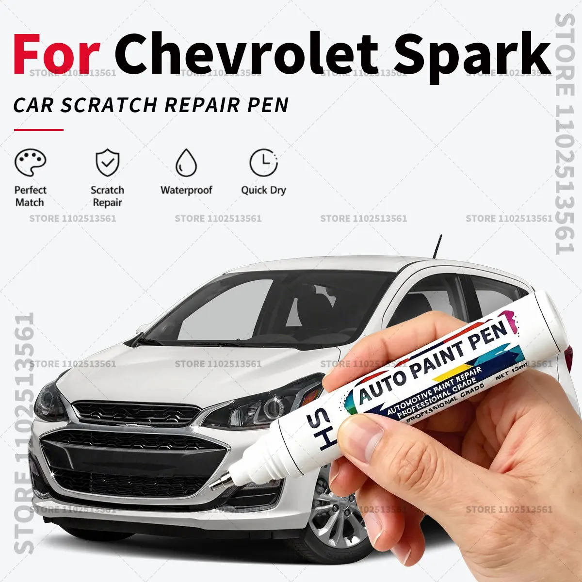 Car Paint Touch Up Pen Scratch Repair Remover Auto Body Repair Marker Waterproof Car Paint Repair Tool For Chevrolet Spark Black