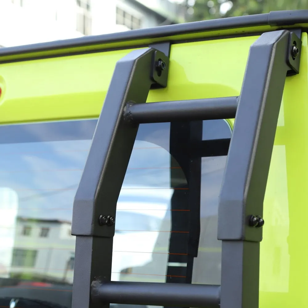 New Aluminum Car Rear Tail Door Ladder Climbing Fit For Suzuki Jimny 2019+ BLK