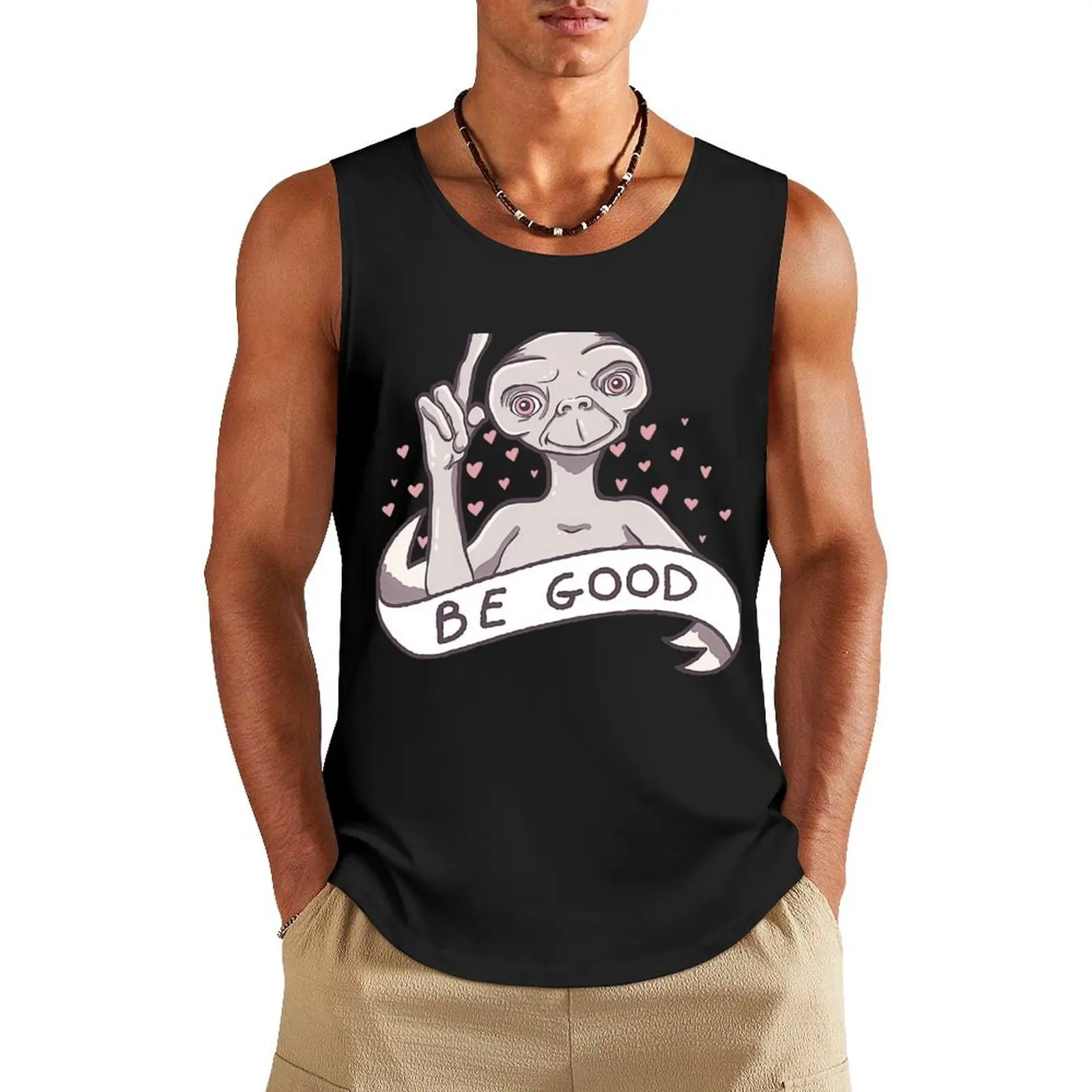 

Extra Terrestrial Extra Terrestrial be good Tank Top sleeveless tshirts for men gym shirts