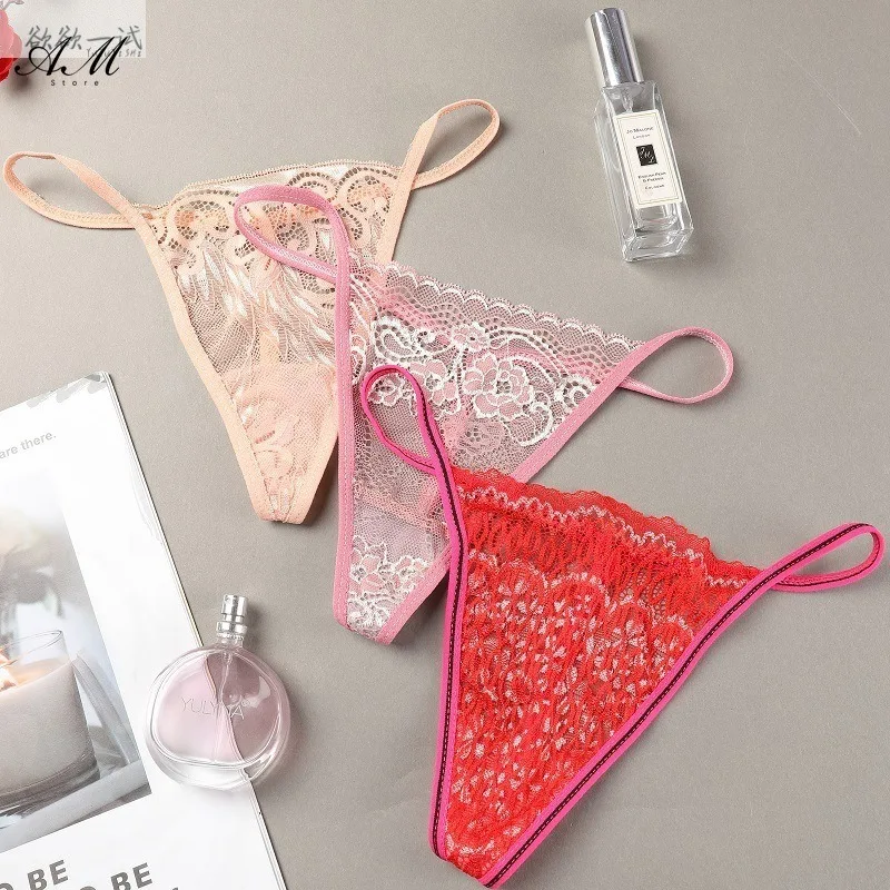 1/3PCS/Set Sexy Lace Thongs Women Random Underwear Bikini Underpants Low-Rise One Size Hollow G-string T-Back Panties Lingerie