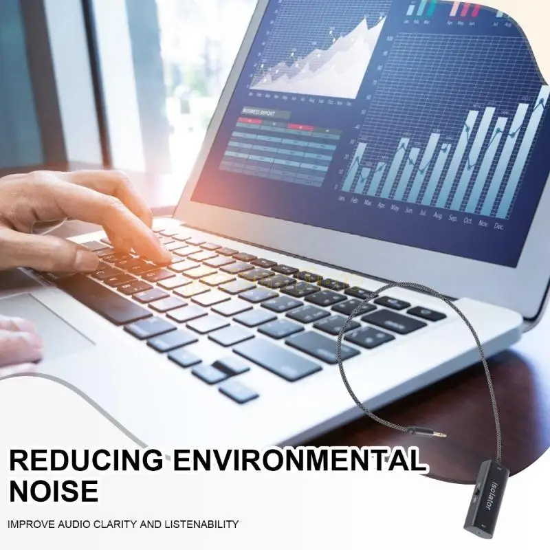 Q5WA Portable Ground Circuit Noise Isolator for Car Aux Home Theater 3.5mm Noise Isolation Cable Cord Eliminate Buzzing Noise