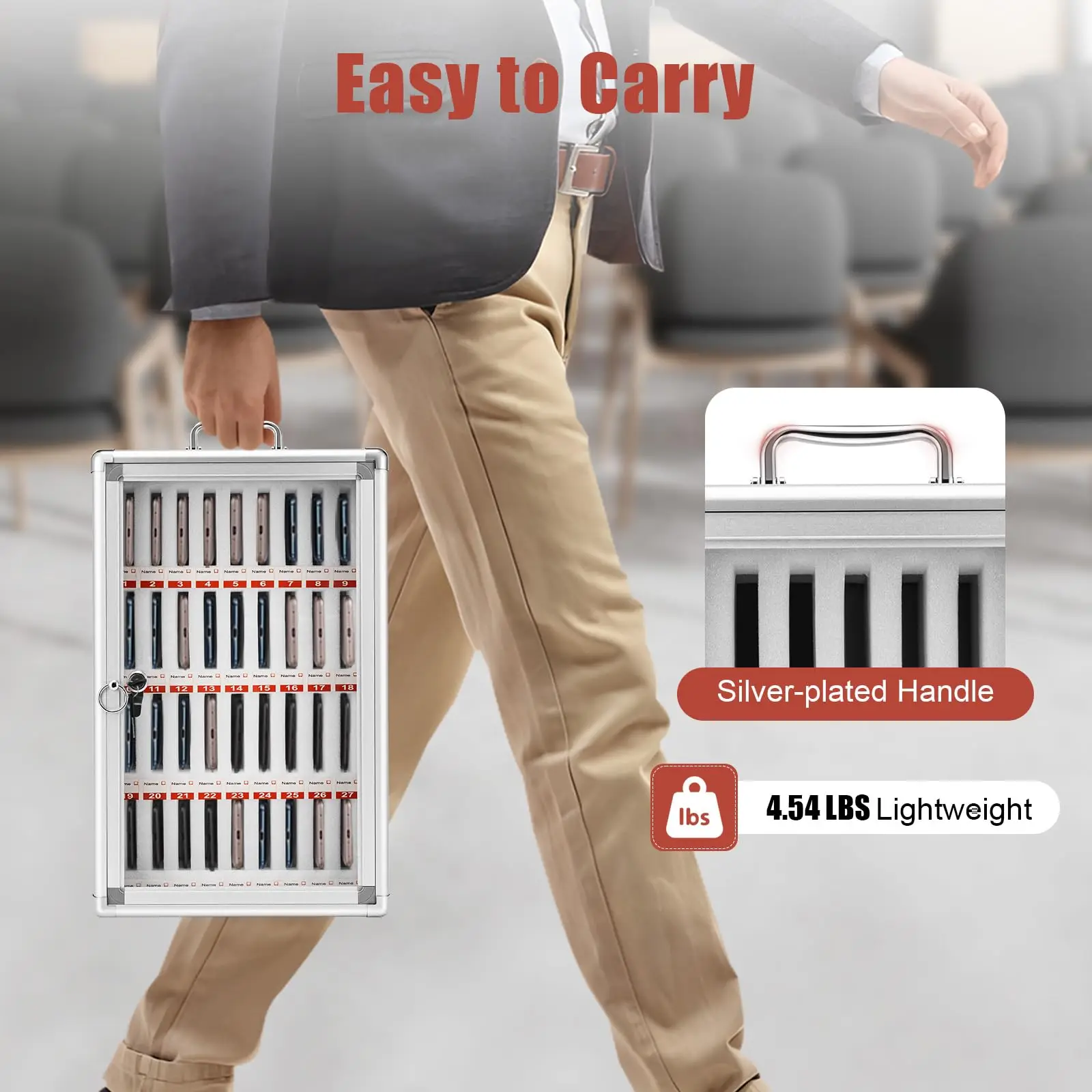 Замок для сотовых телефонов из алюминиевого сплава Шкаф для хранения сотового телефона с предохранительным замком Настенный шкафчик для мобильного телефона для классного сотового телефона S