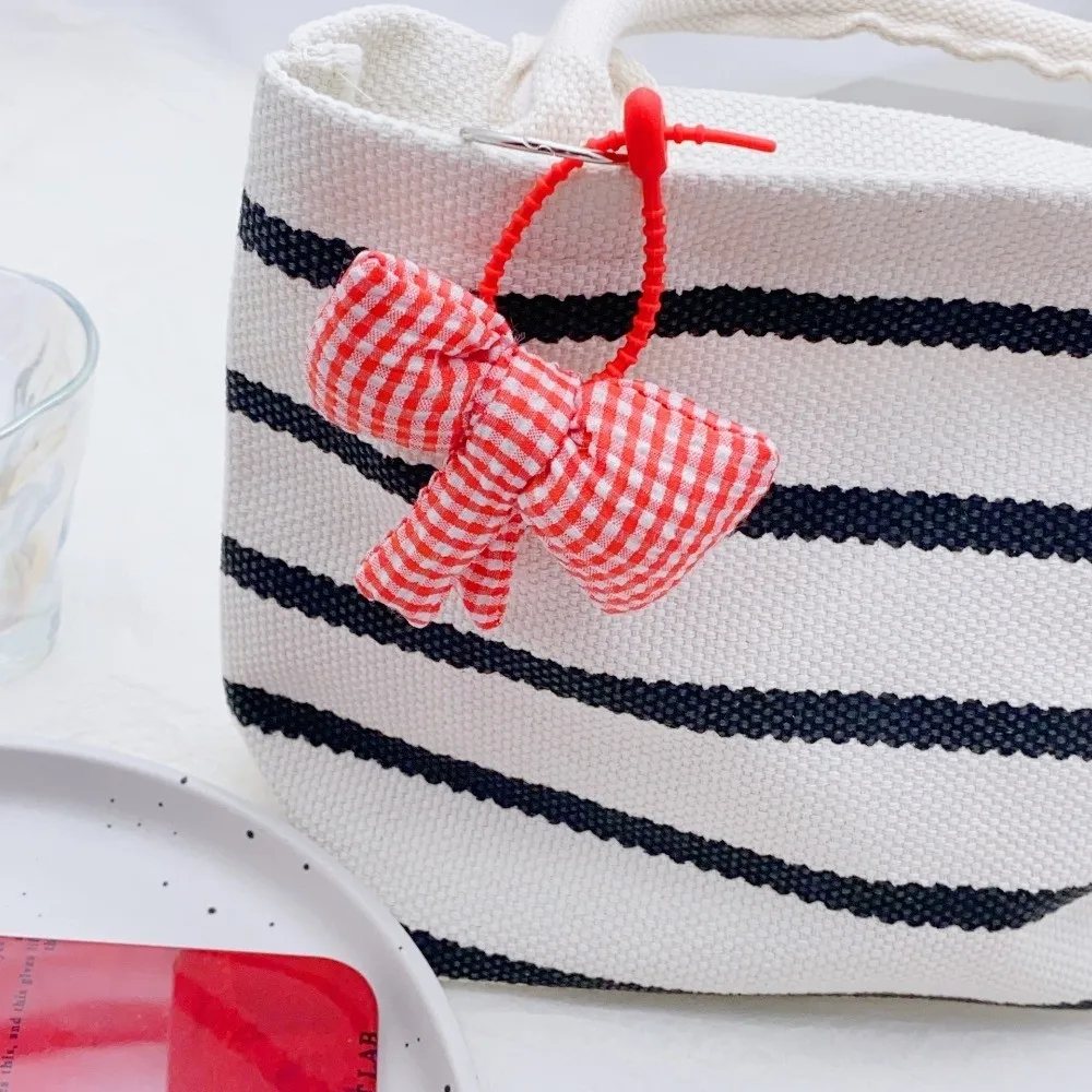 Прекрасный милый брелок с бантом, девичий дизайн, атмосферный стиль, сумка, подвесной аксессуар, хлопковая сумка с бантом, кулон для женщин