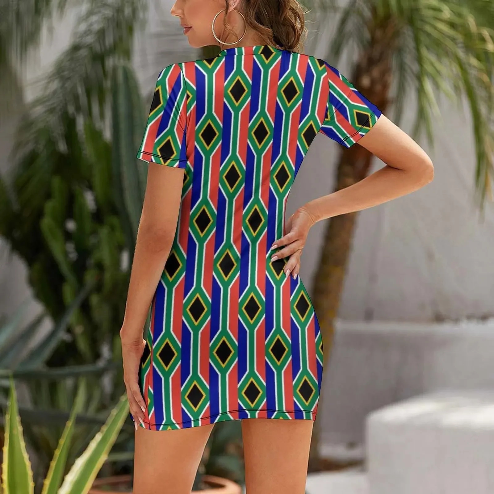 South African Flag Gifts, Masks, Stickers & Products Short-Sleeved Dress dresses summer Women dresses summer Dress