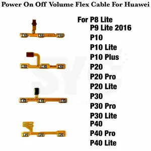 Bilashmart 1 BackShell Power On Off Volume Side Button Key Flex Cable Huawei P8 P9 P10 P20 P30 P40 Lite E 5G Pro Plus 2016