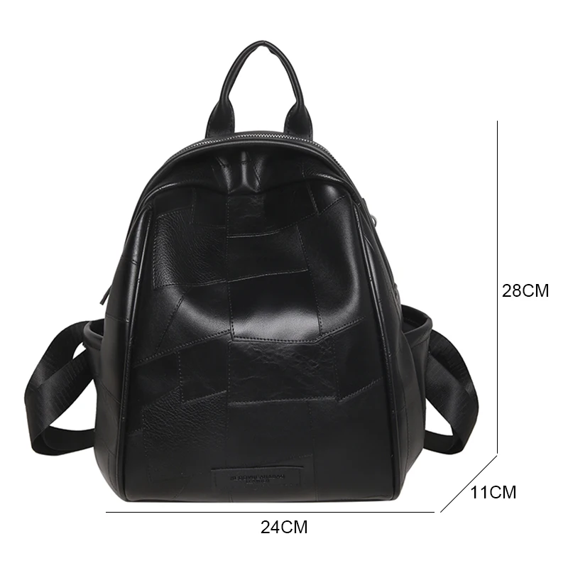 2024 Women Leather Backpacks Vintage Shoulder Bag Female Backpack Ladies Travel Backpack Mochila School Bags For Girls Bagpack