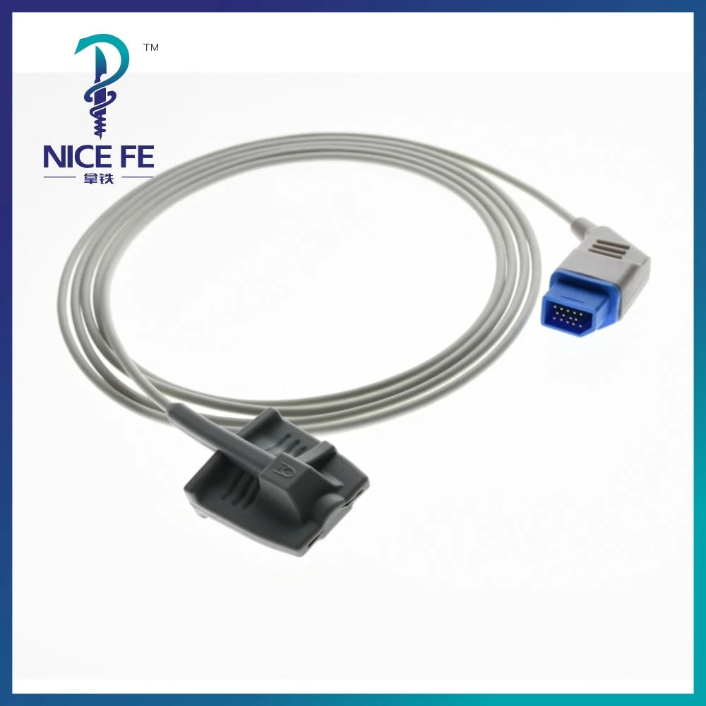 Herbruikbare SPO2 Sensor Lange Kabel Volwassen Kind Neonate Vinger Clip Voor NIHON KOHDEN, square14PIN