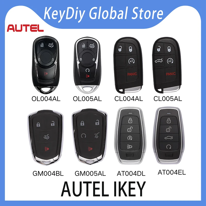 

AUTEL IKEY CL004AL CL005AL GM004AL OL004AL GM005AL OL005AL AT004DL AT004EL Keyless universal smart key KM100 IM508 IM608 XP400