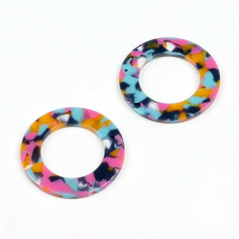 Leopard Print Circle Charm for DIY Jewellery Making