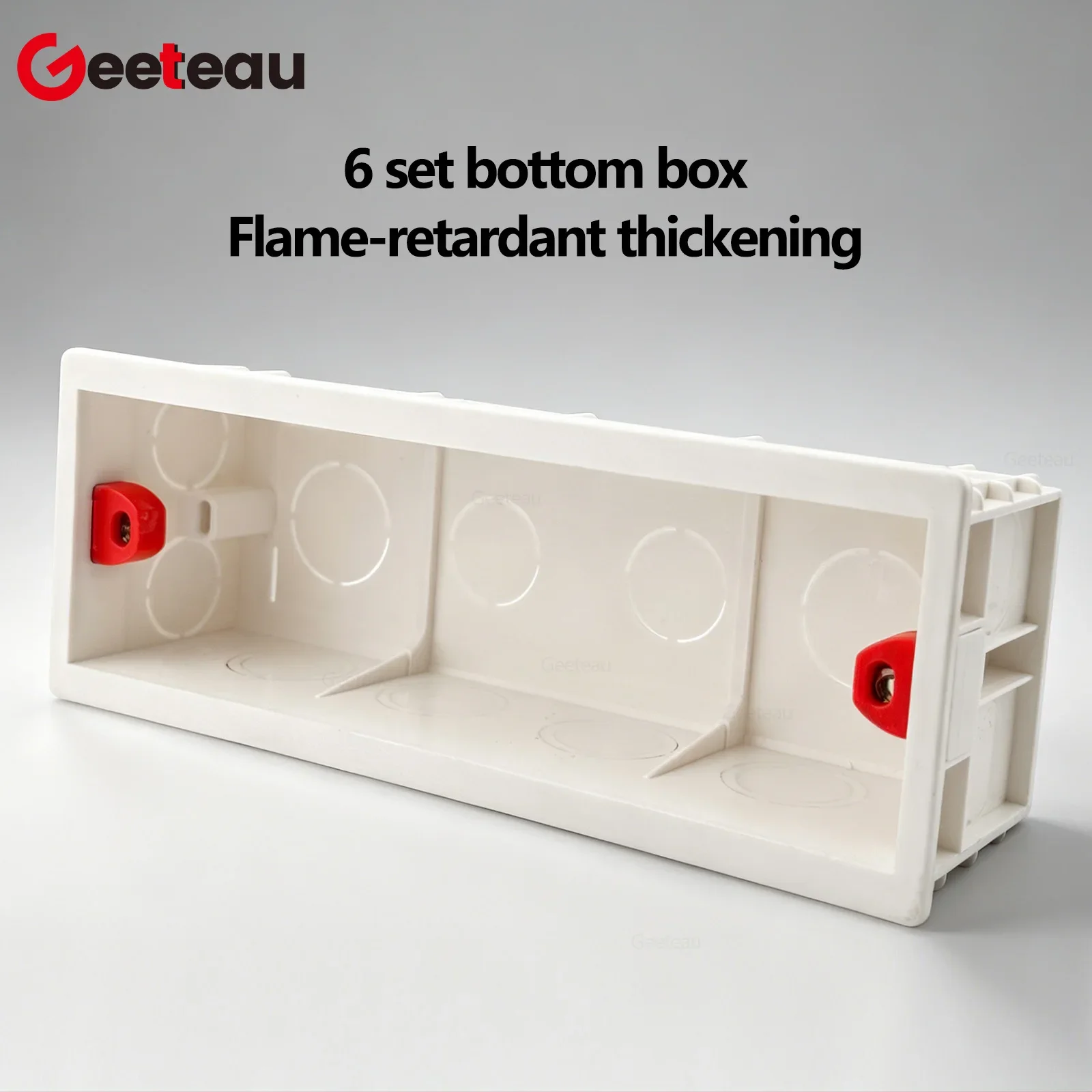 Geeteau Universal Standard Wall Switch Socket 187x70mm Concealed Box 50mm Depth 165mm Screw Spacing Fit Plastic And Concrete Wal