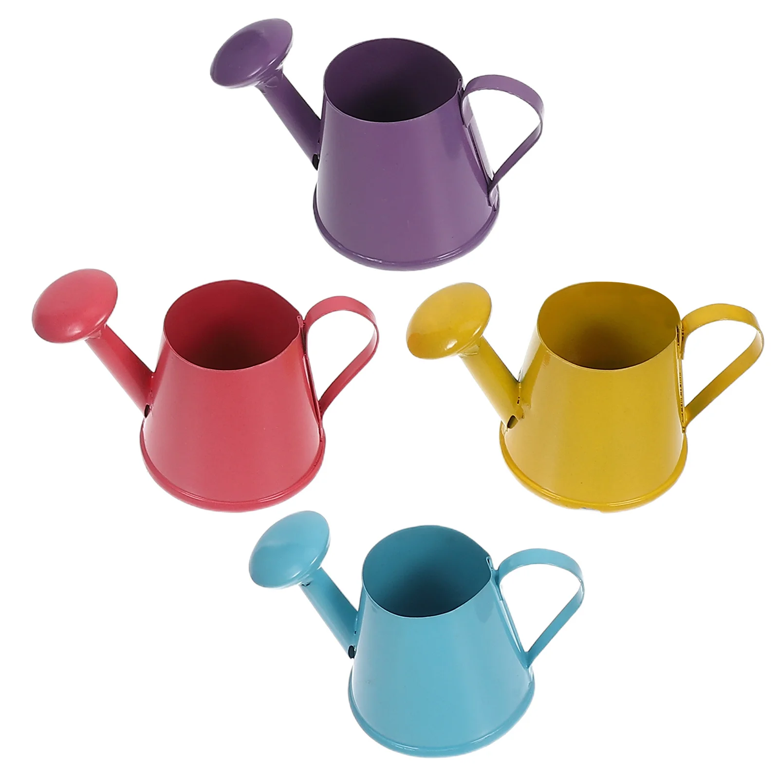 4 قطعة مسقاة صغيرة معدن الحديد المحمولة حديقة غلاية للنباتات الداخلية في الهواء الطلق أصيص للزهور الصغيرة أداة التدريس #6