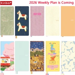 NEW Kinbor 2025 Weekly Plan Notebook 52g BaChuan Paper Monthly Plan Schedule Book Self discipline Todo List planificador semana
