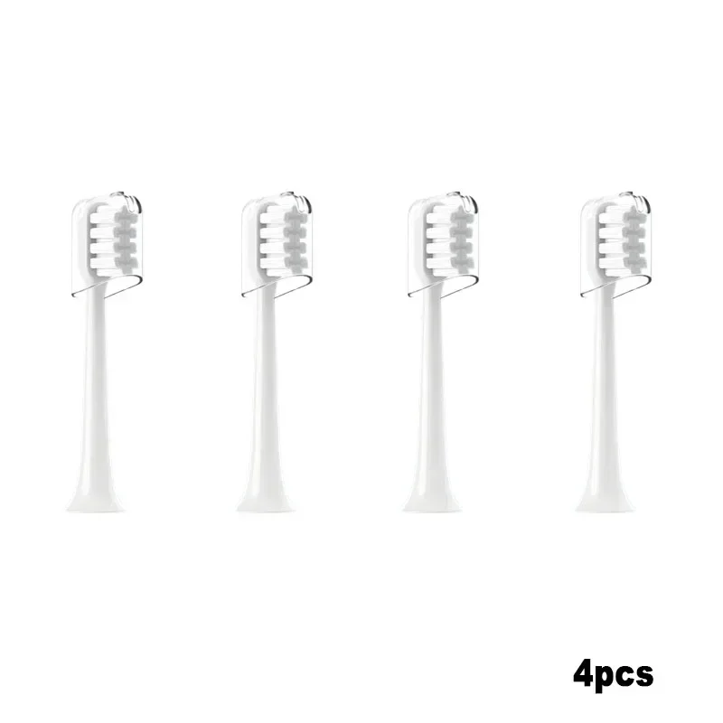 샤오미 미지아 T200 용 교체 브러시 헤드, 음파 전동 칫솔 헤드, 부드러운 강모, 4 개