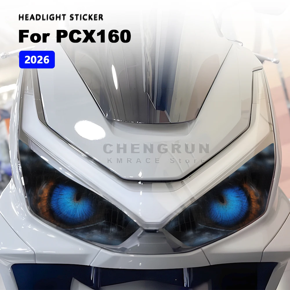 Motorcycle Headlight Stickers Compatible With Honda PCX 160 PCX160 (2021-2026) Front Fairing Guard Decals Protective Film Parts