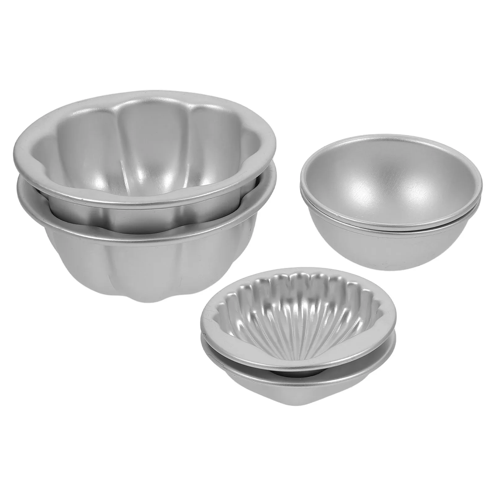 3Pairs Aluminum Alloy Soap Molds DIY Bath Ball Molds Multi Shape Bath Salt Baking Mold Kit Soap Ball Making Mold