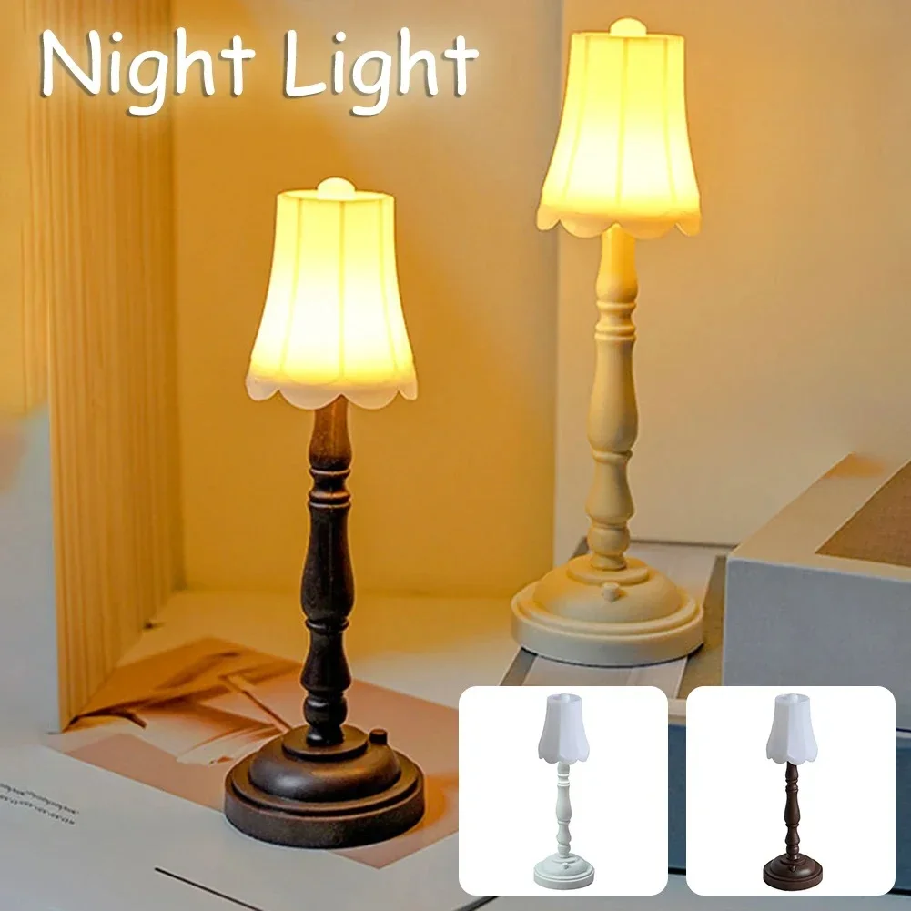 Retro Night Light Dormitory Bedroom Bedside Eye Protection Small Table Lamp European Mini Creative Lamp Ornaments for Study Room