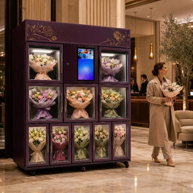 Wedding Venues and Romantic Gift Sales Flower Vending Machine with Temperature Control for Hotels Airports and Shopping Malls