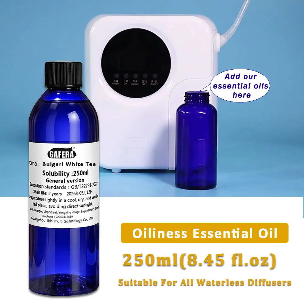 GAFERA 250ml (8.45 fl.oz) Sheraton White Tea Essential Oil - For All Waterless Diffuser, Hotel Aroma Machine Replenishes Essence