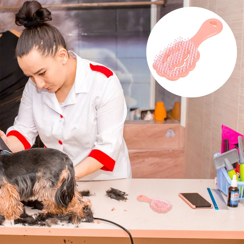 

Cloud Shape Pet Grooming Brush for Small Dogs and Puppies Soft Bristle Detangling Shedding Control Comfortable Handle Daily Use
