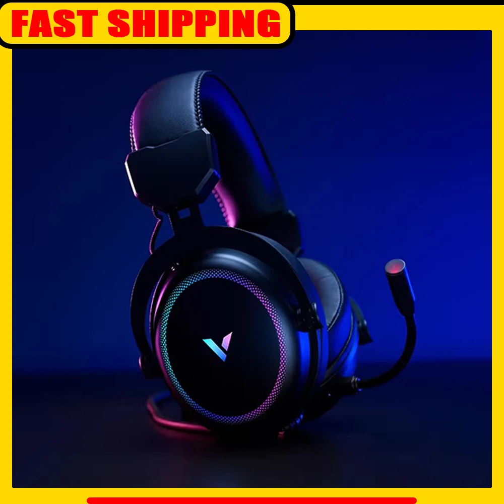 

Наушники Rapoo VH300S с эффектом виртуального объемного звука 7.1, RGB-подсветкой, низкой задержкой, микрофоном с шумоподавлением и амбушюрами для геймеров