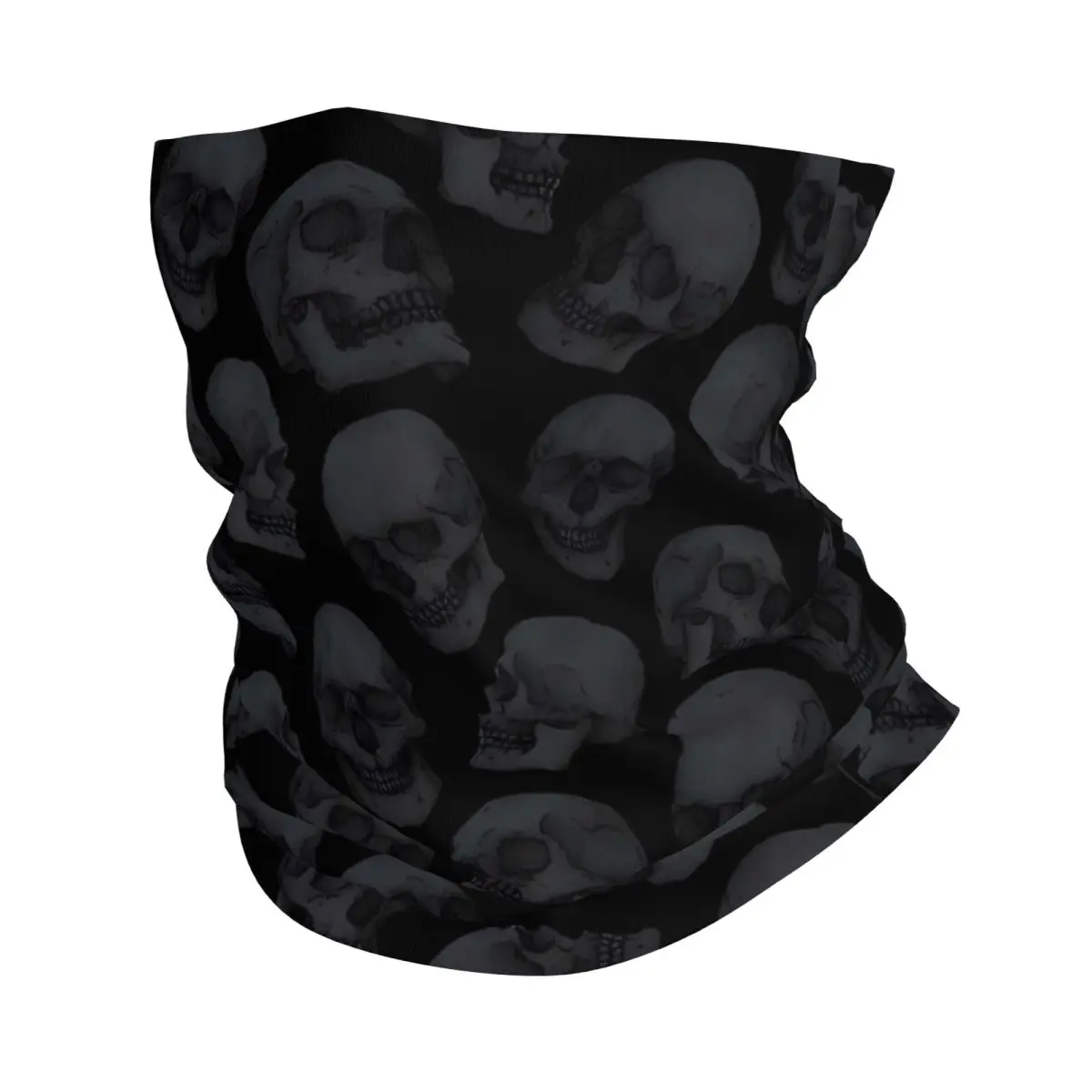 Bandana de calaveras Unisex, pañuelo blanco para el cuello, multiusos, pesca, Invierno