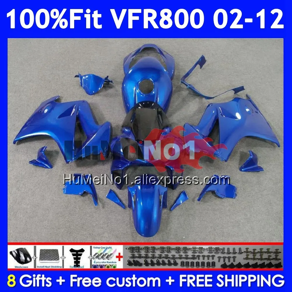 Interceptor For HONDA VFR800 VFR 800RR 800 RR 2002 2003 04 2005 2006 2007 46No.70 VFR800RR 08 Glossy Blue 09 10 11 12 Fairings