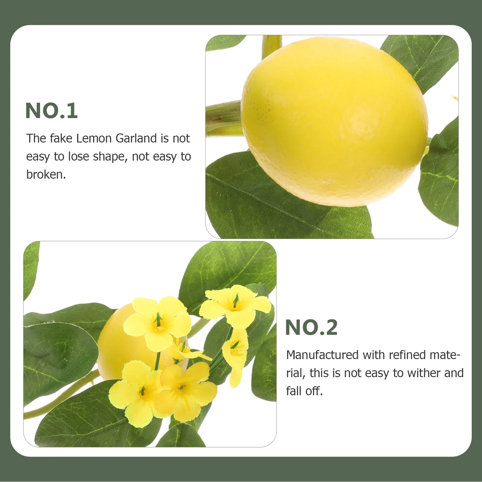 

Fake Lemon Vine Decor Long Term Magnificence Party Supplies Easy Maintain Realistic Styles Artificial Lemon Garland